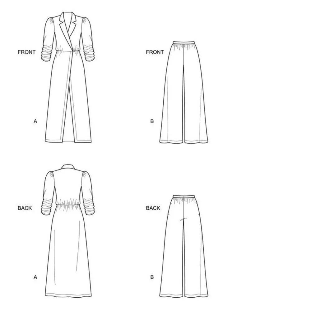 Simplicity Sewing Pattern‎ 8985 R11380 MIMI G Duster Dress Pants Size 20W-28W
